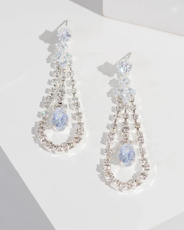 Crystal Tear Drop Evening Earrings sold by Collete Hayman