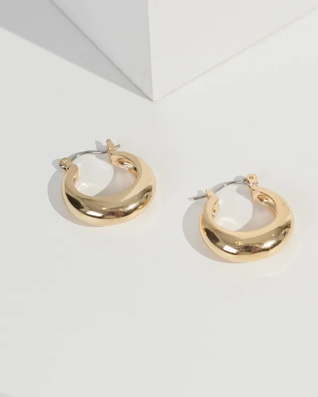 Gold Chunky Hoop Earrings sold by Collete Hayman