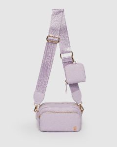 Purple Amalia Webbing Crossbody Bag sold by Collete Hayman