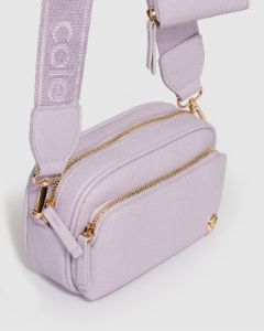 Purple Amalia Webbing Crossbody Bag sold by Collete Hayman