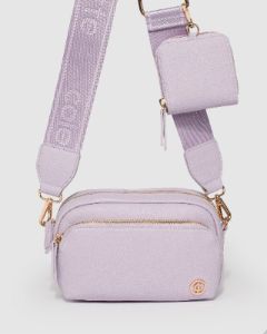 Purple Amalia Webbing Crossbody Bag sold by Collete Hayman