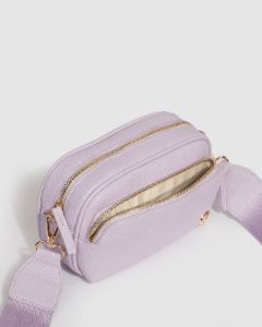 Purple Amalia Webbing Crossbody Bag sold by Collete Hayman