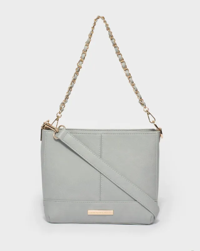 Grey Rae Pom Pom Mini Bag sold by Collete Hayman