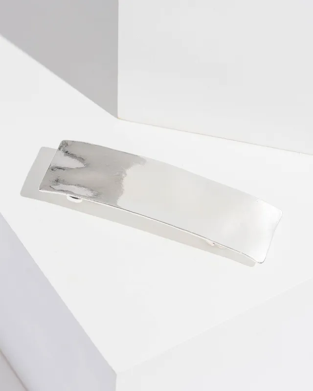 Silver Rectangle Metal Barrette Clip sold by Collete Hayman