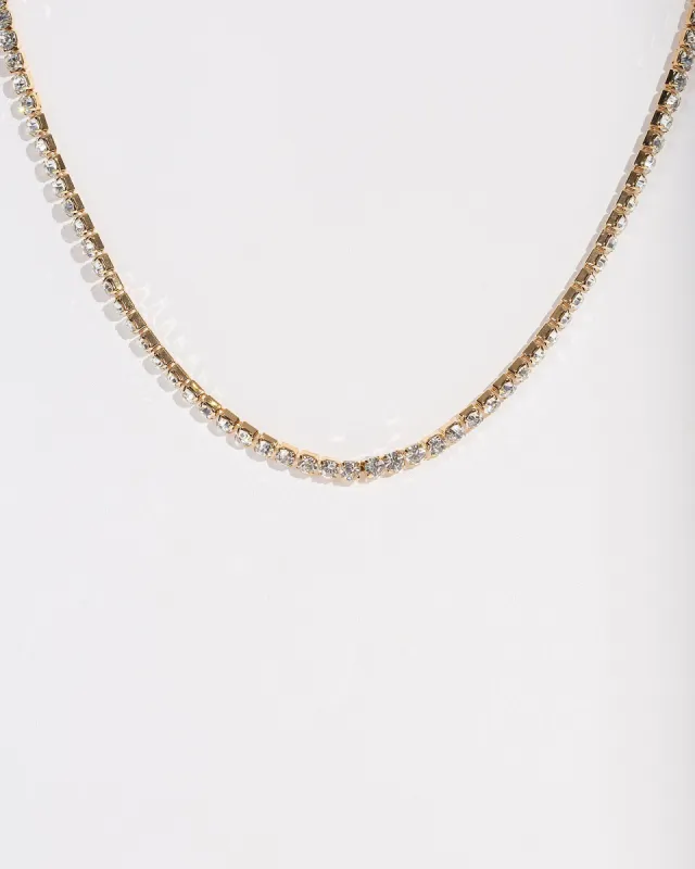 Gold Row Choker Necklace sold by Collete Hayman