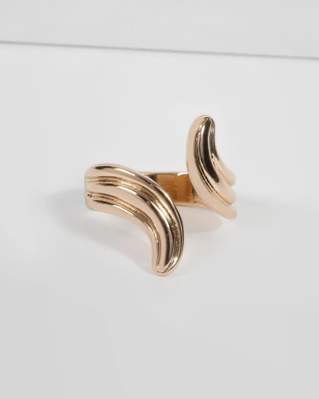Gold Double Tail Metal Ring sold by Collete Hayman