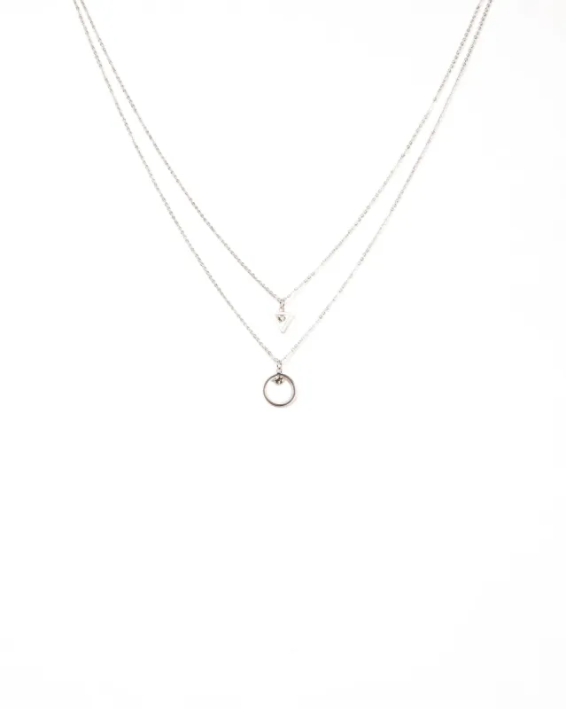 Diamante Stone Shapes 2 Row Necklace sold by Collete Hayman