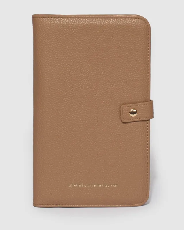Caramel Giselle Travel Wallet sold by Collete Hayman
