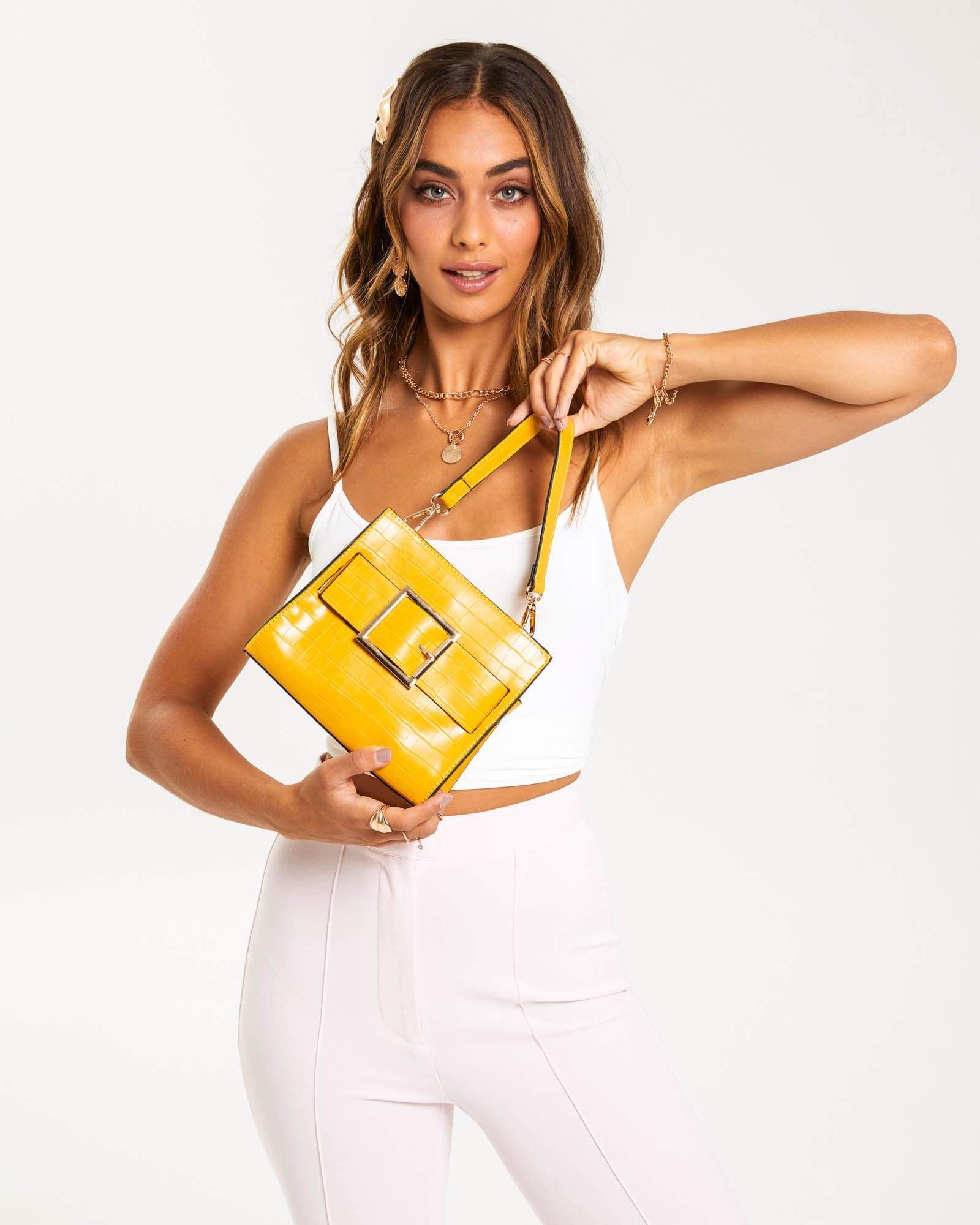 Yellow Khloe Buckle Mini Bag sold by Collete Hayman product image thumbnail 2