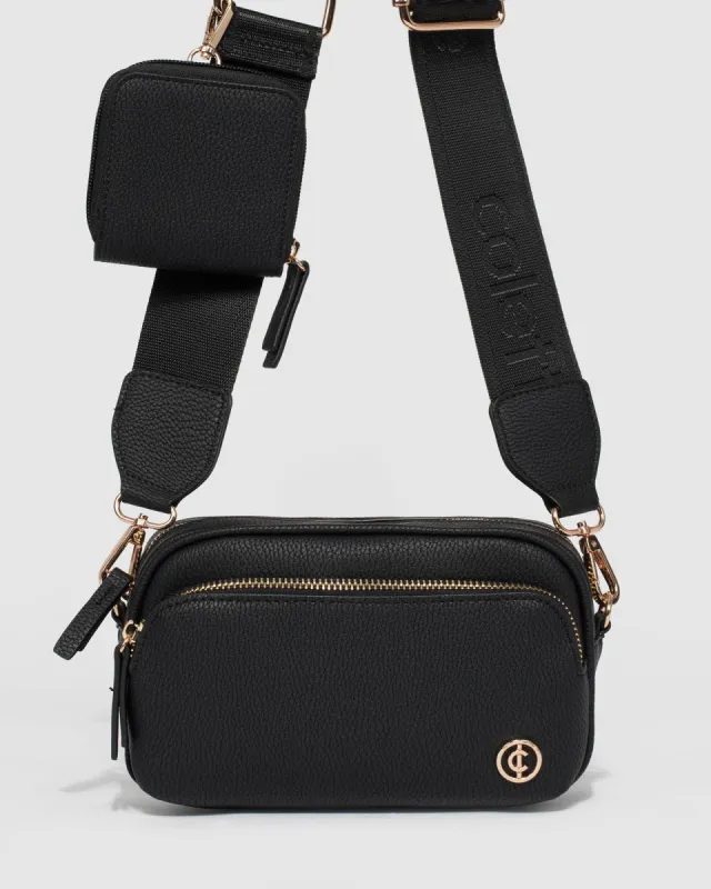 Black And Gold Amalia Crossbody Bag sold by Collete Hayman