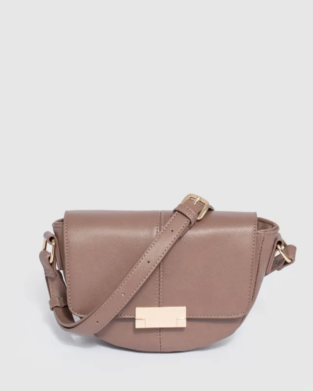 Taupe Bec Saddle Bag sold by Collete Hayman