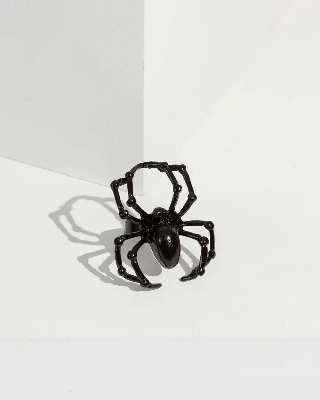 Black Large Spider Ring sold by Collete Hayman
