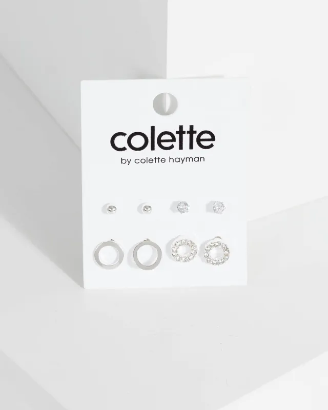 Silver Mixed Stud Earring Pack sold by Collete Hayman