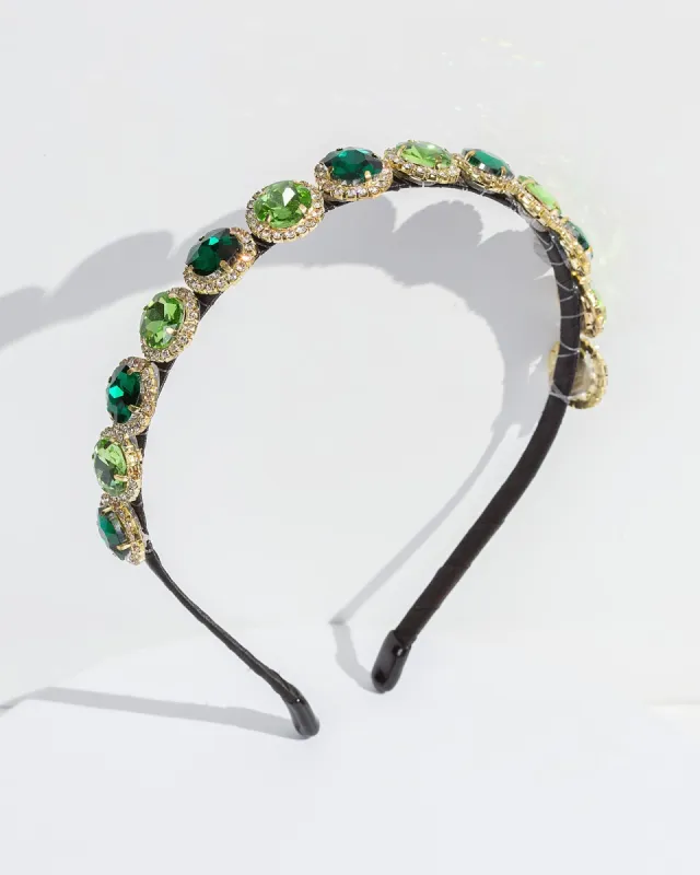 Green Round Crystal Headband sold by Collete Hayman