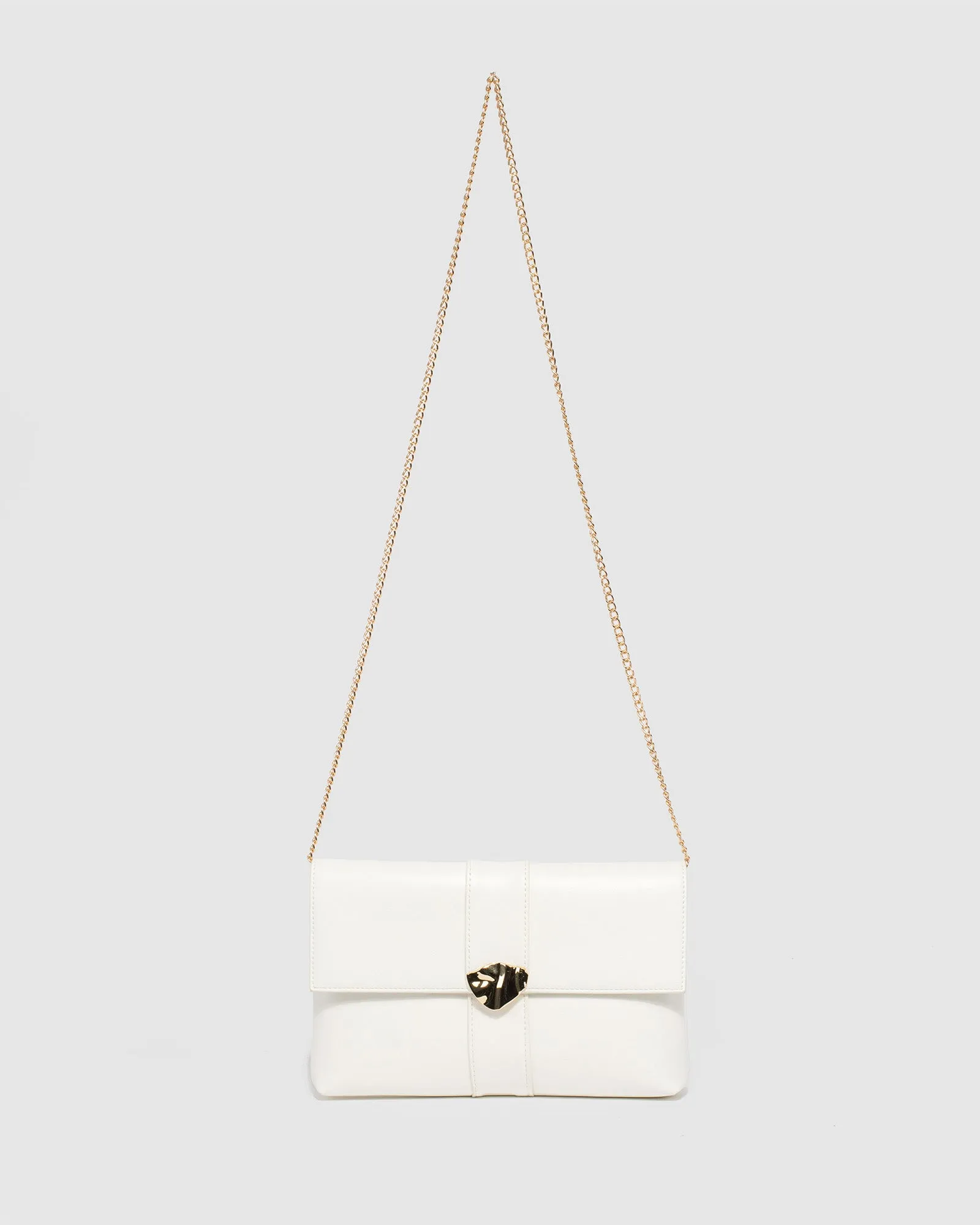 White Polly Flap Clutch Bag sold by Collete Hayman product image thumbnail 4