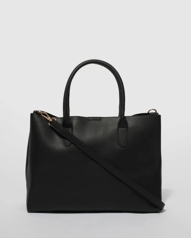 Black Lydia Large Tote Bag sold by Collete Hayman