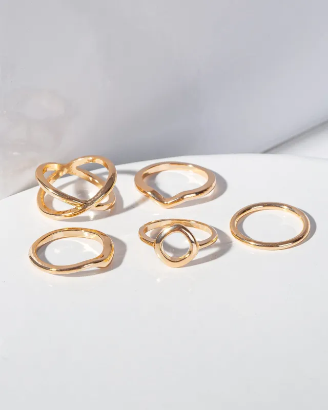 Gold Fine Wavy Ring Pack sold by Collete Hayman