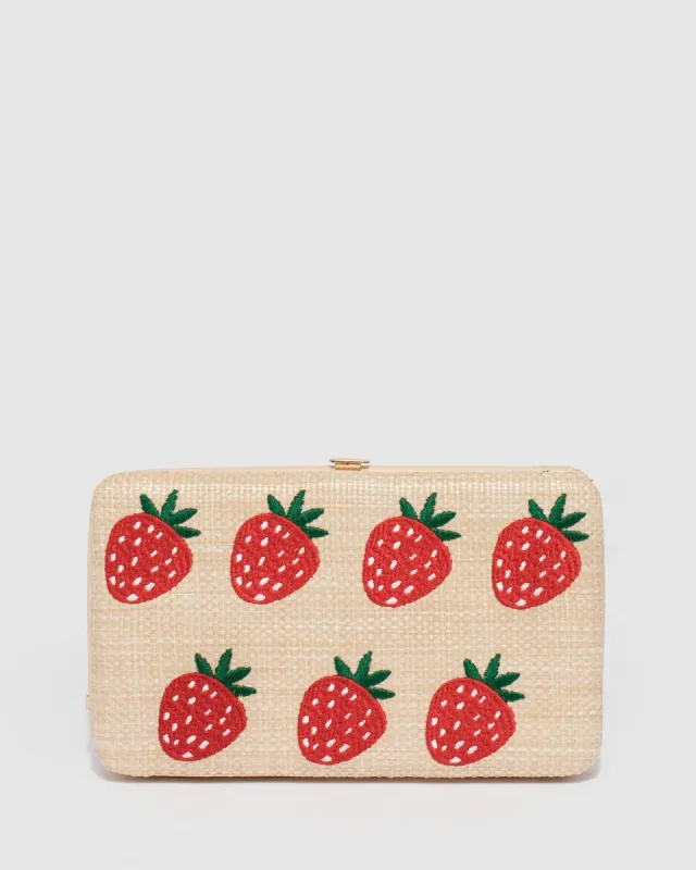 Eve Embroidered Natural Hardcase Wallet sold by Collete Hayman