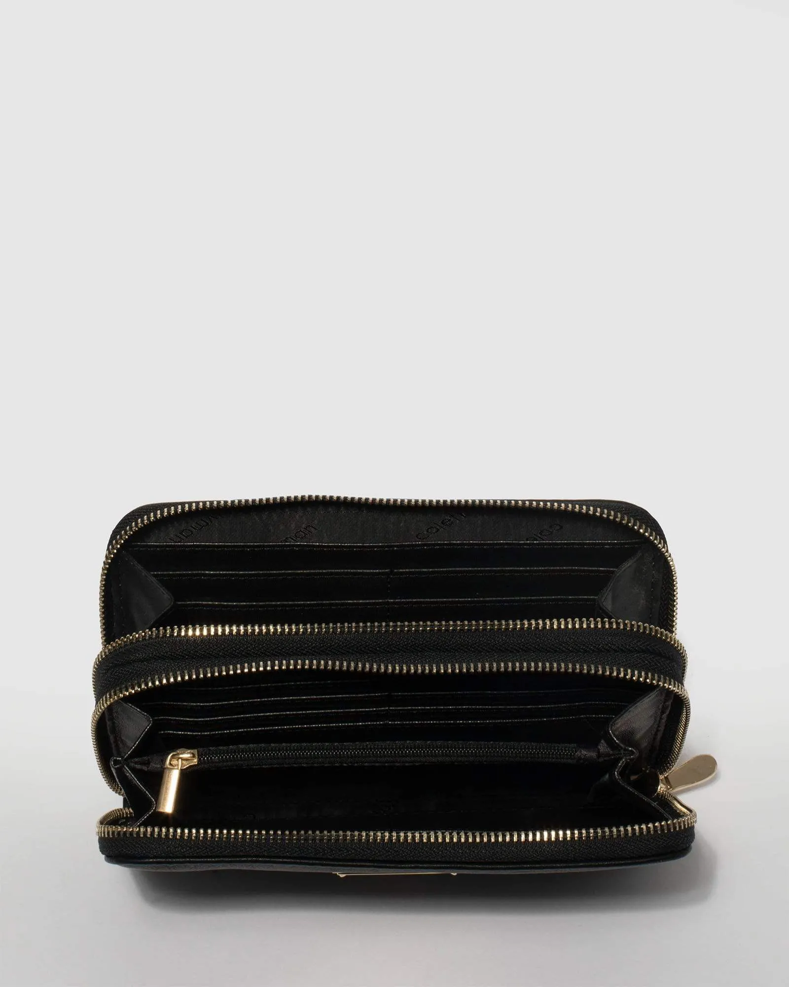Black And Gold Zip Around Wallet sold by Collete Hayman product image thumbnail 3