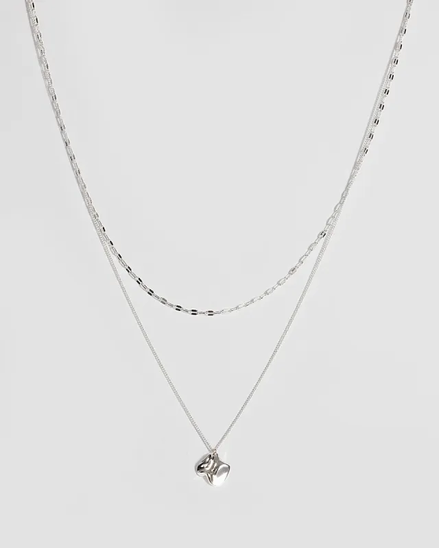 Silver Layered Organic Pendant Necklace sold by Collete Hayman