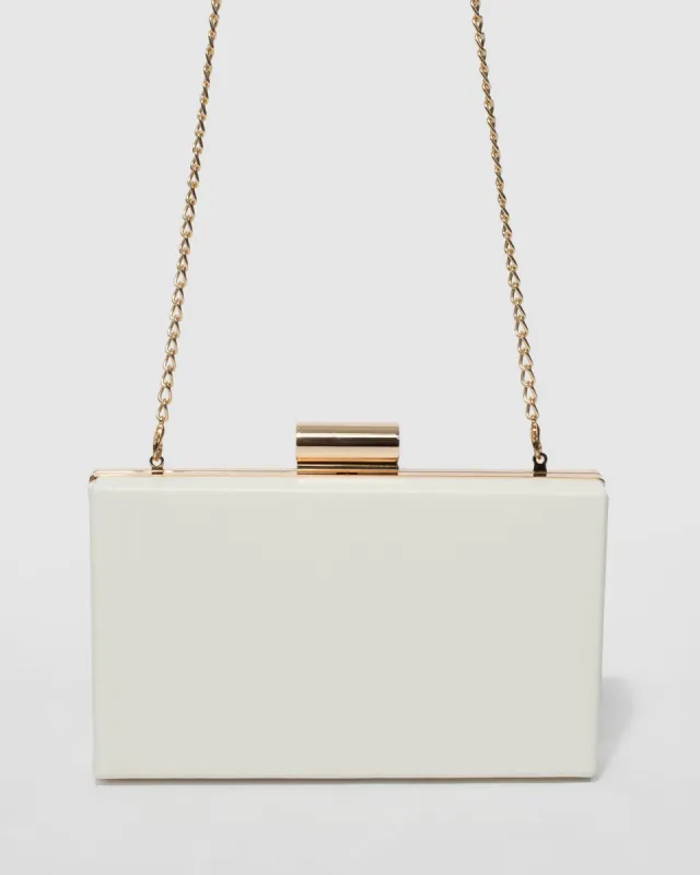 White Sally Hardcase Clutch Bag sold by Collete Hayman