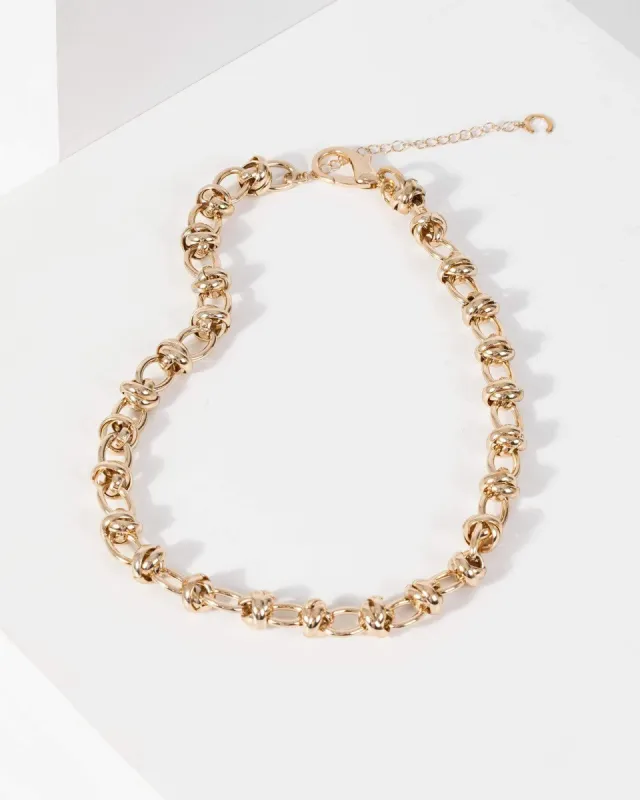 Gold Chunky Multi Link Chain Necklace sold by Collete Hayman