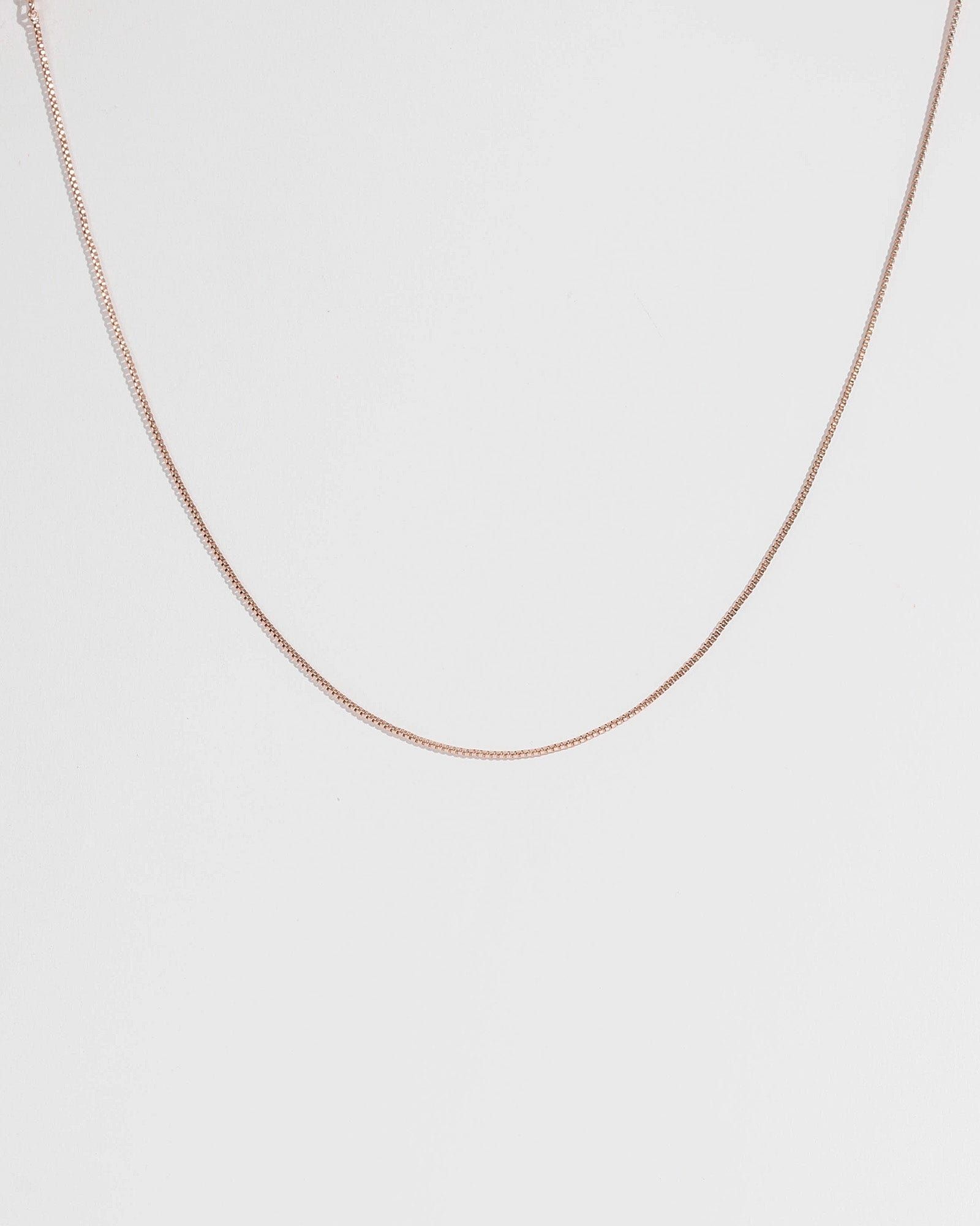 Rose Gold 42cm Fine Box Chain Necklace sold by Collete Hayman