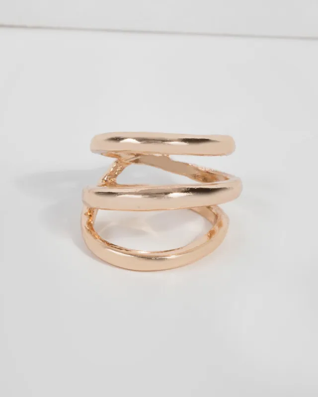 Gold Three Fine Metal Layer Ring sold by Collete Hayman