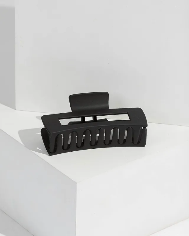 Black Rectangle Matte Claw Clip sold by Collete Hayman
