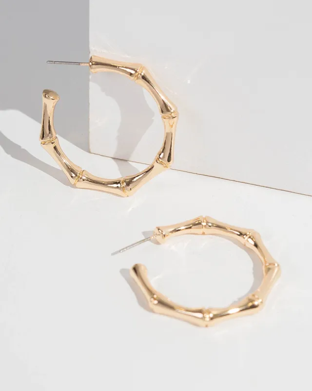 Small Bamboo Hoop Earrings sold by Collete Hayman