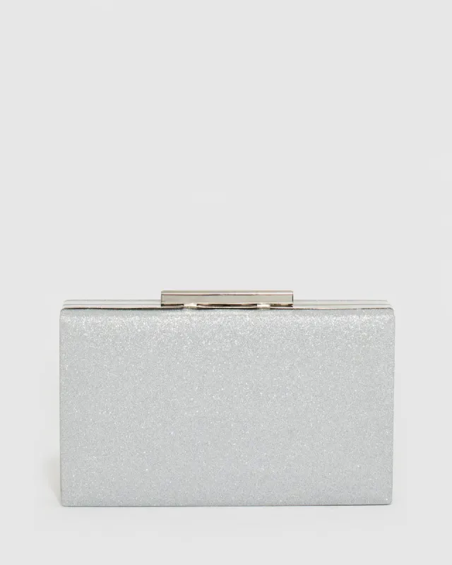 Silver Jaimi Clutch Bag sold by Collete Hayman