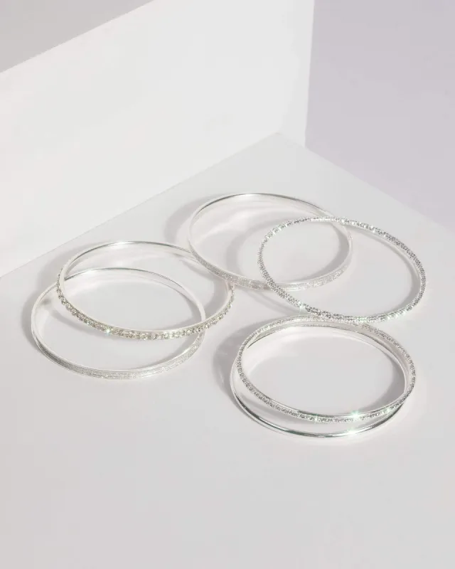 Silver Diamante Bangle Bracelet sold by Collete Hayman