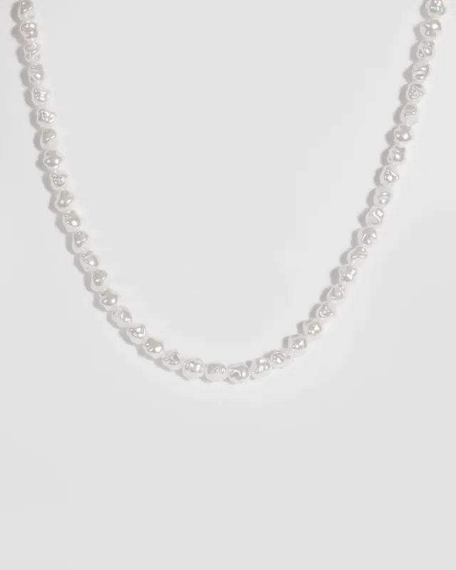 Gold Pearl Oval Chain Necklace sold by Collete Hayman