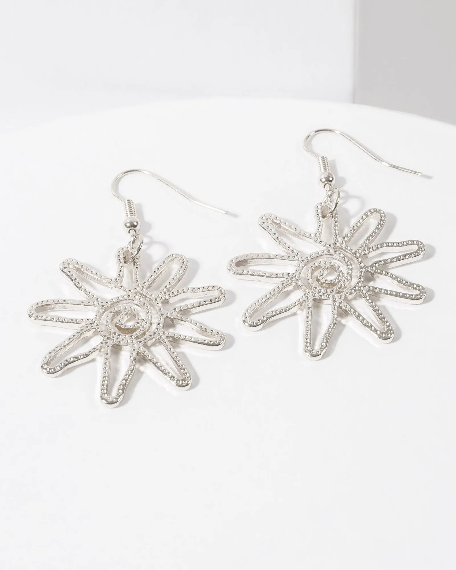 Silver Sun Hook Drop Earrings sold by Collete Hayman