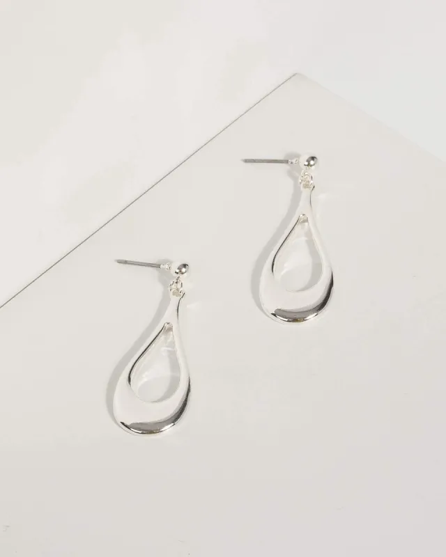 Silver Teardrop Drop Earrings sold by Collete Hayman