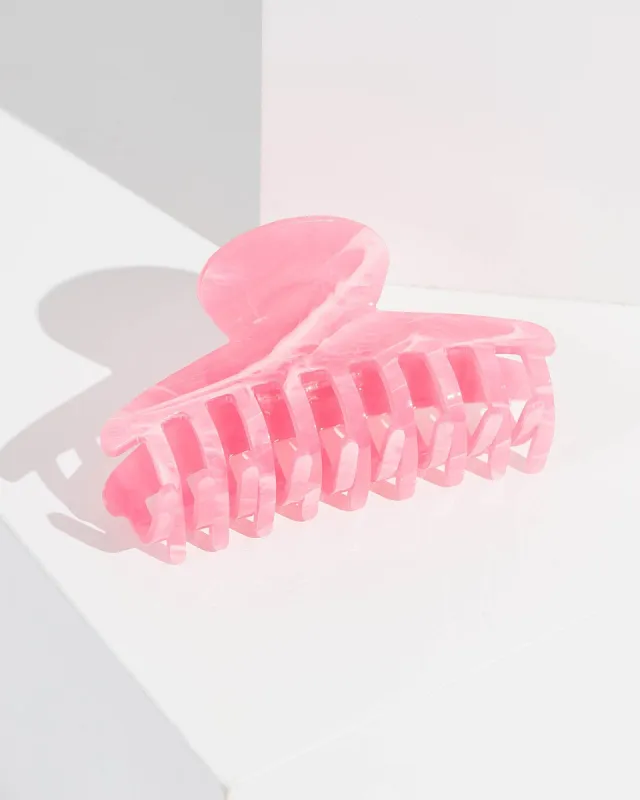 Pink Swirl Effect Rounded Claw Clip sold by Collete Hayman