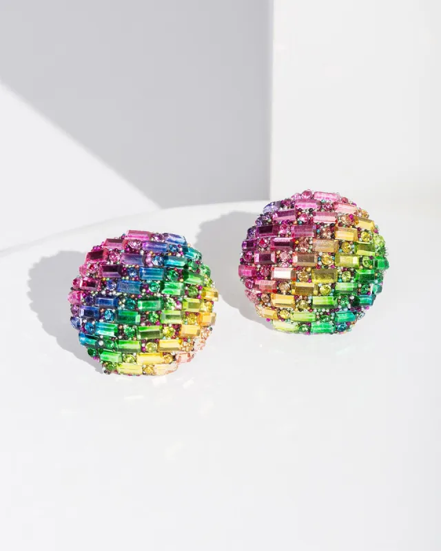 Multi Colour Rainbow Stud Earrings sold by Collete Hayman