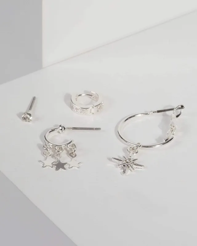 Silver Star Earring Stacking Set sold by Collete Hayman
