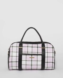 Multi Colour Check Weekender sold by Collete Hayman