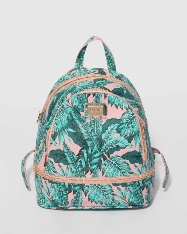 Pink Print Bridget Plain Backpack sold by Collete Hayman