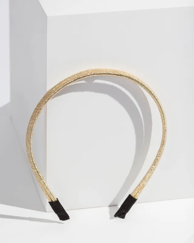 Gold Double Row Detail Headband sold by Collete Hayman