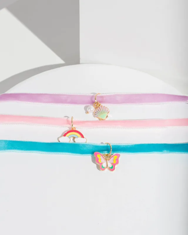Multi Colour 3 Pack Choker Charm Necklace sold by Collete Hayman