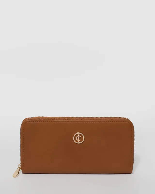 Tan Paloma Logo Wallet sold by Collete Hayman