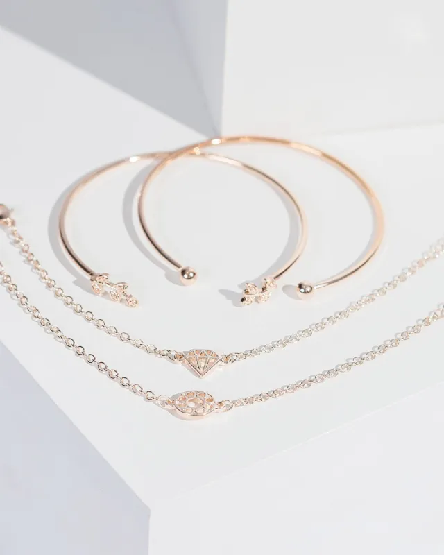 Rose Gold Multi Style Bracelet Pack sold by Collete Hayman