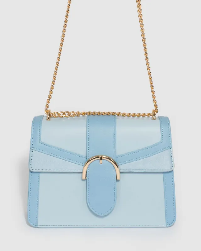 Blue Rachel Buckle Crossbody Bag sold by Collete Hayman