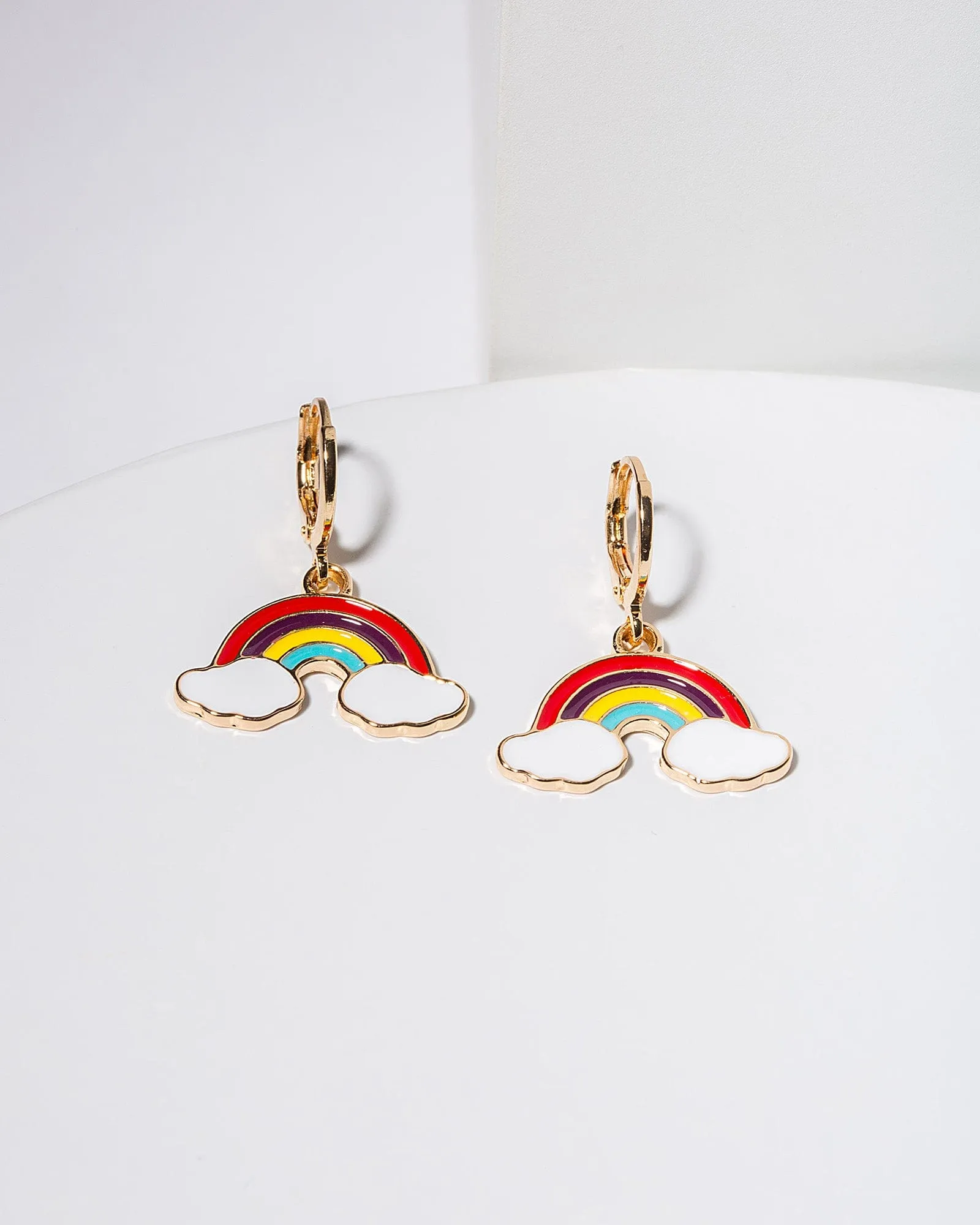Multi Colour Rainbow Hoop Earrings sold by Collete Hayman
