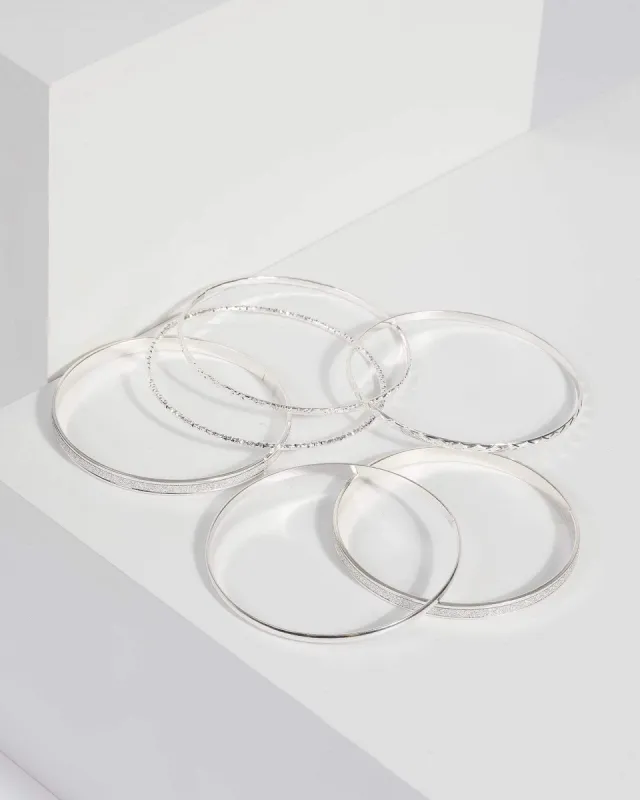Silver Metal Bangle Set sold by Collete Hayman