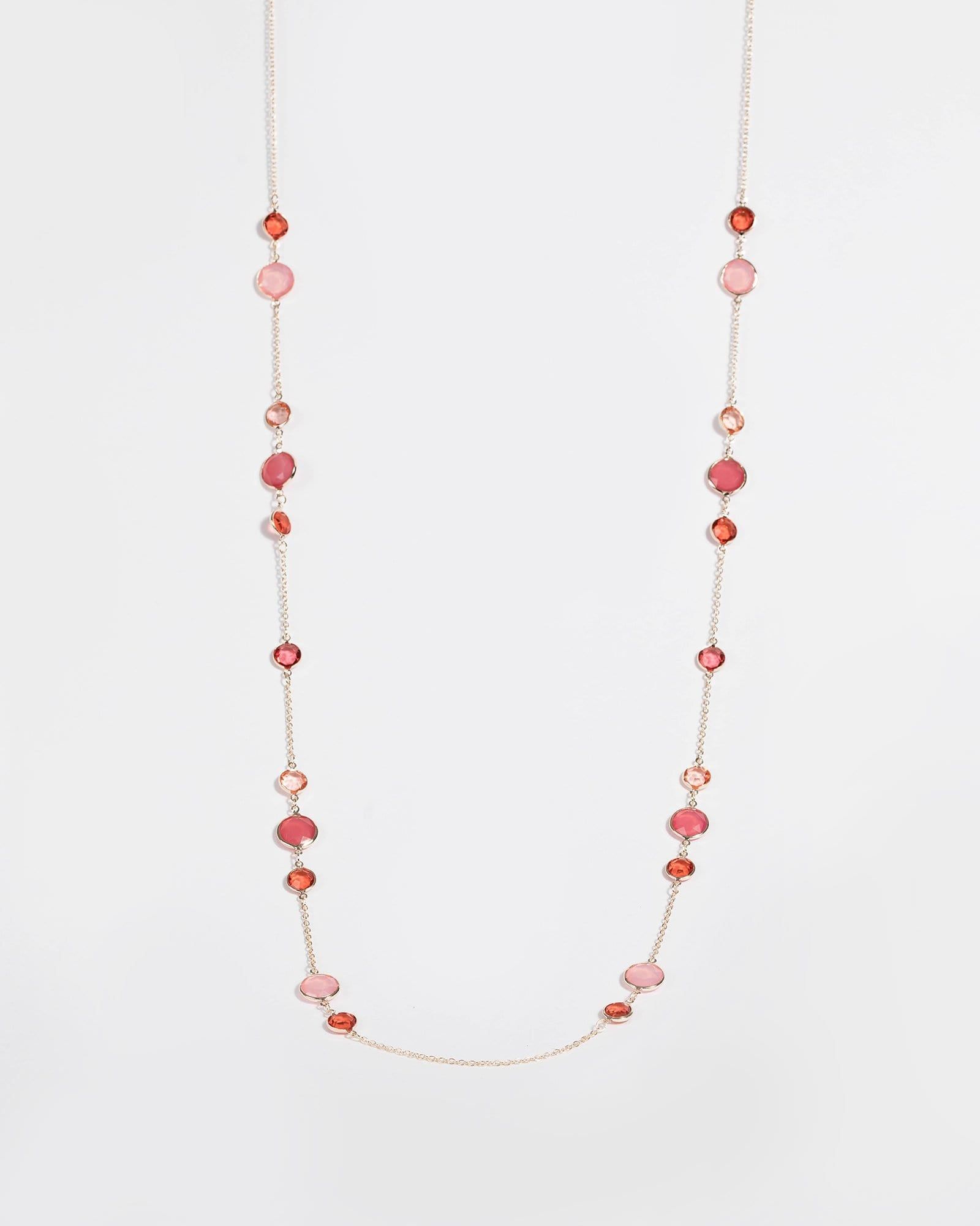 Pink Mixed Crystal Long Necklace sold by Collete Hayman