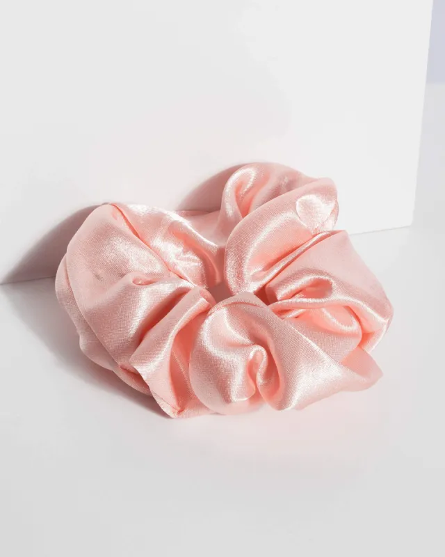 Light Pink Satin Hair Scrunchie sold by Collete Hayman