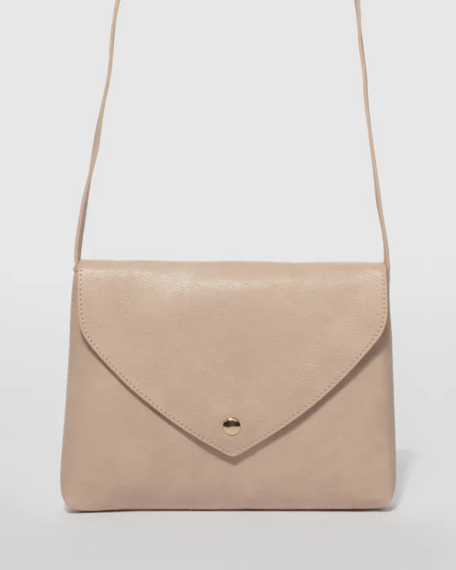 Nude Pink Selena Envelope Crossbody Bag sold by Collete Hayman